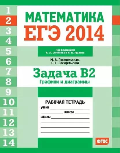 ЕГЭ 2014. Математика. Задача B2. Графики и диаграммы. Рабочая тетрадь | Посицельская Мария Алексеевна, Посицельский Семен Ефимович | Электронная книга