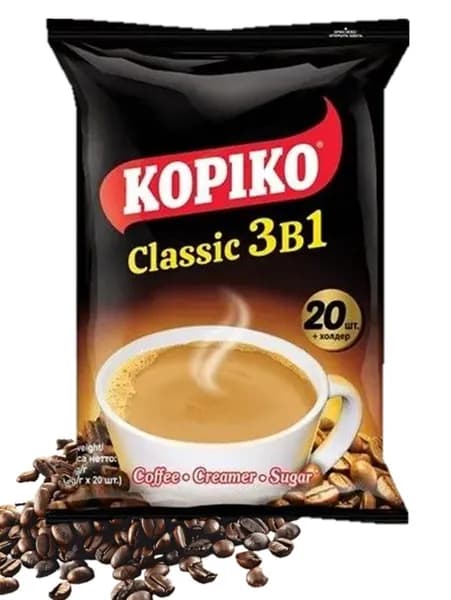 3в1 KOPIKO CLASSIC Кофейный напиток, 20 саше * 20 грамм