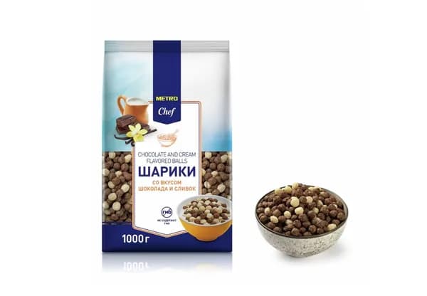 METRO Chef Готовый завтрак Шарики со вкусом шоколада и сливок, 1кг
