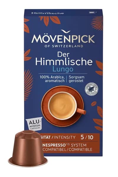 Кофе в капсулах Movenpick Der Himmlische Lungo для кофемашин системы NESPRESSO - 10 капсул по 5,7г