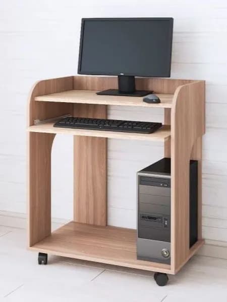 BUILDRUM Стол компьютерный, стол письменный на колесиках, 70x82x45 см, Грета-10