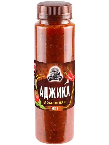 СЕМИЛУКСКАЯ ТРАПЕЗА Аджика Кавказская жгучая, 260 грамм