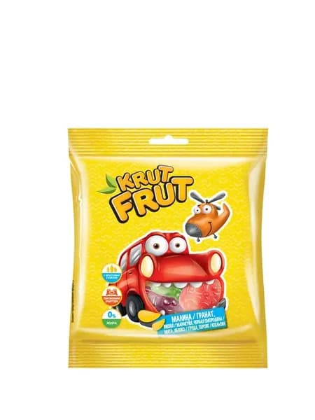 KrutFrut Жевательный мармелад в форме машинок, 30 гр