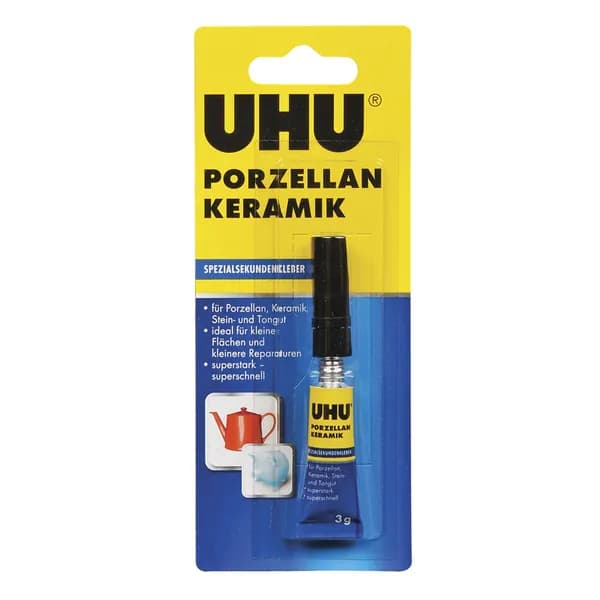 Клей секундный для фарфора, керамики, 3 г, UHU