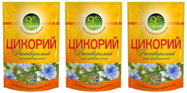 Славкофе Цикорий растворимый Здравник, натуральный, 85 г, 3 шт