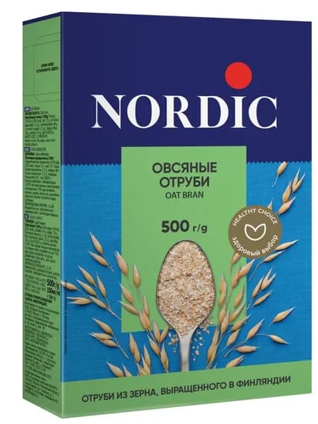 Nordic овсяные отруби, 500г