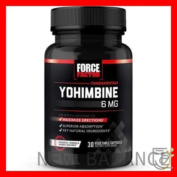 Иохимбин Force Factor YOHIMBINE 6 MG -30 капсул из США
