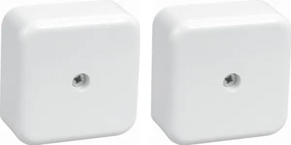 Коробка распределительная для кабельных каналов IEK КМ41206-01 50x50x20 квадратная для открытого монтажа IP20 (комплект из 2 шт.)