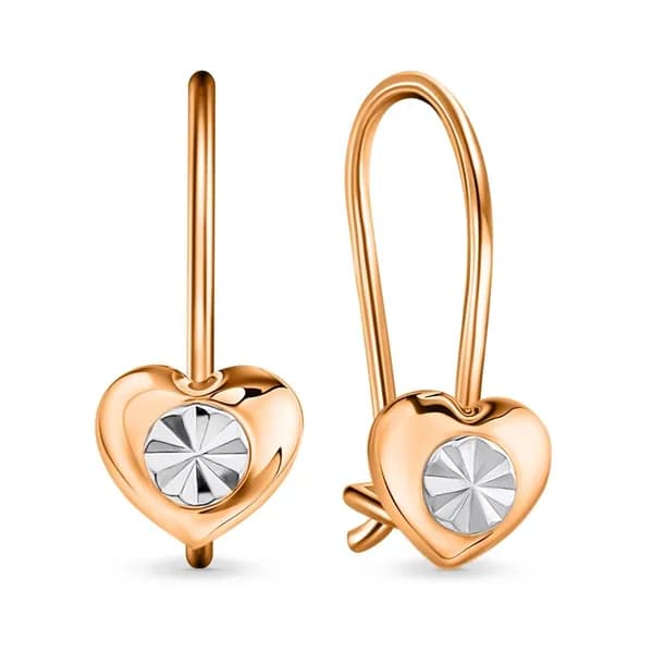 Серьги детские из красного золота 585 пробы 585GOLD