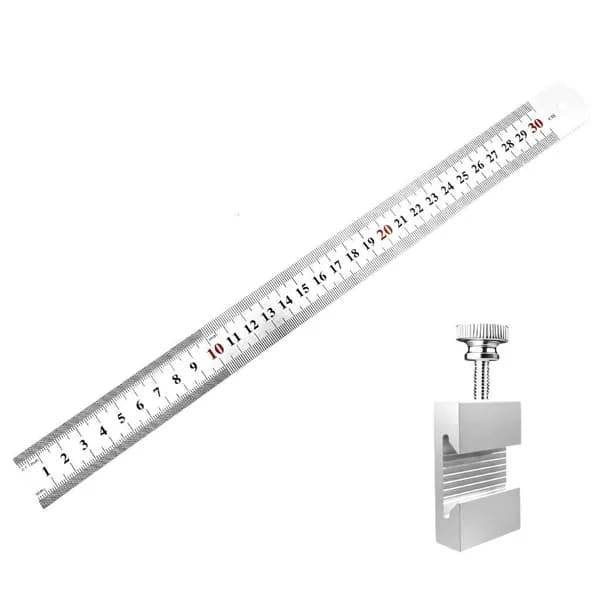 Профессиональная разметочная линейка для столярных работ, Серебро - 30cm