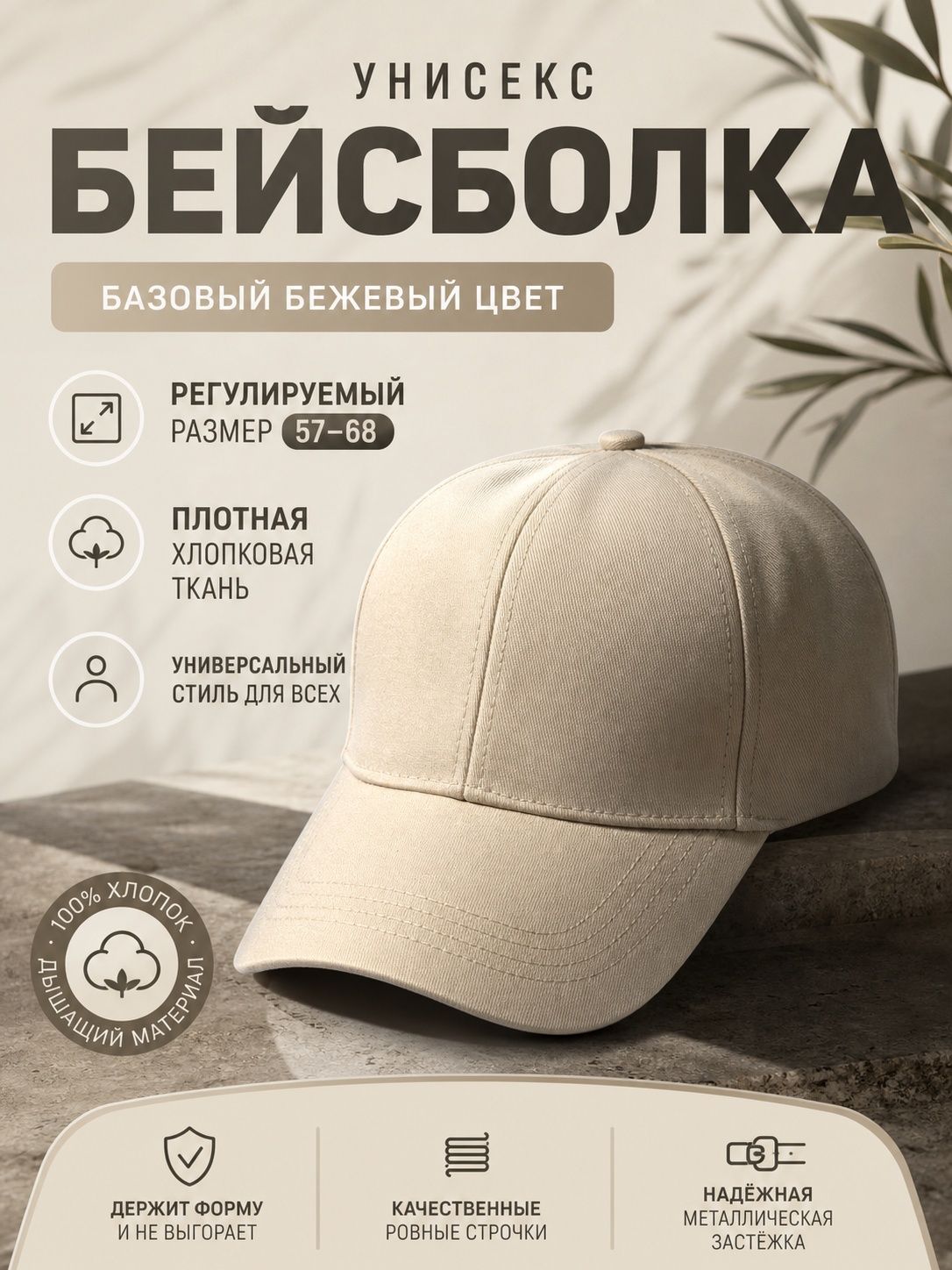 Бейсболка Головные уборы