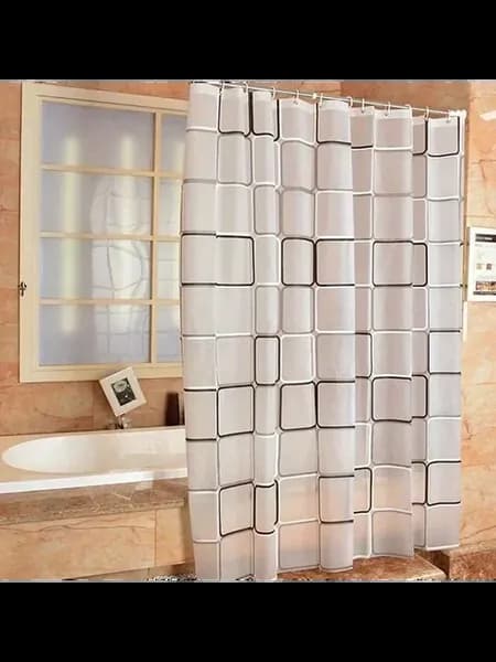 Штора для ванной 120x200 см, ПЭВА, белая