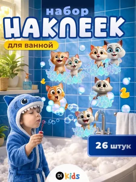 Наклейки детские на стену в ванную водостойкие