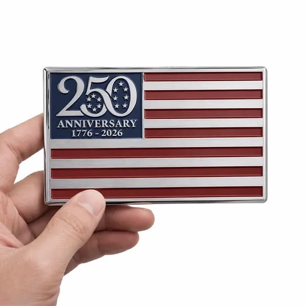 Металлический значок США к 250-летию, 3D-рельеф, 100 60 мм