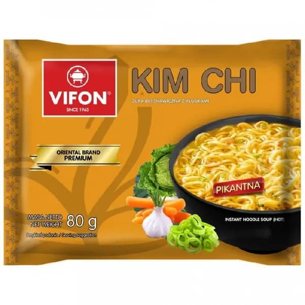 Лапша VIFON KIM CHI Premium быстрого приготовлениия 80г