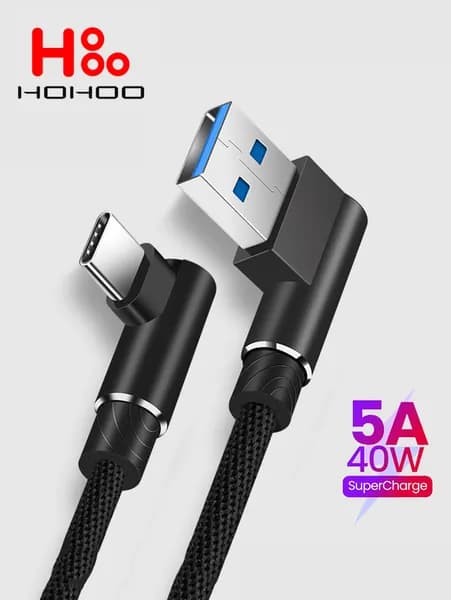 Кабель для мобильных устройств USB 3.2/USB Type-C, 0.25 м, черный