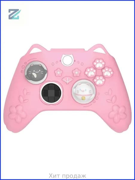 PlayVital Силиконовый чехол Cherry Blossoms Kitten для Xbox Series X/S, мягкая защита для Xbox Core Wireless Controller, розовый