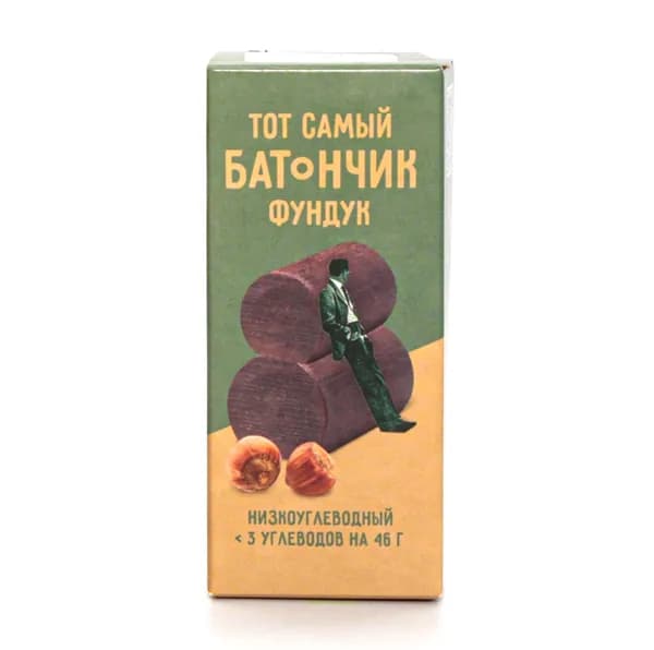Батончик Sweet candy с фундуком без сахара Raw to go 45г, Россия