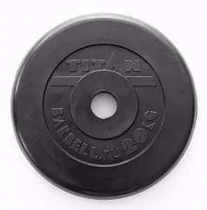 Диск блин обрезиненный TITAN Barbell 20 кг d51 для штанги и гантелей
