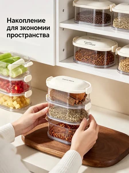 Банка для сыпучих продуктов, 1680 мл, 1 шт