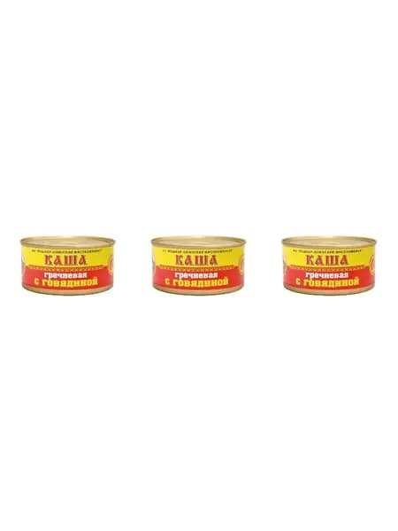 Йошкар-Олинский мясокомбинат Каша гречневая с говядиной, 325 г, 3 шт