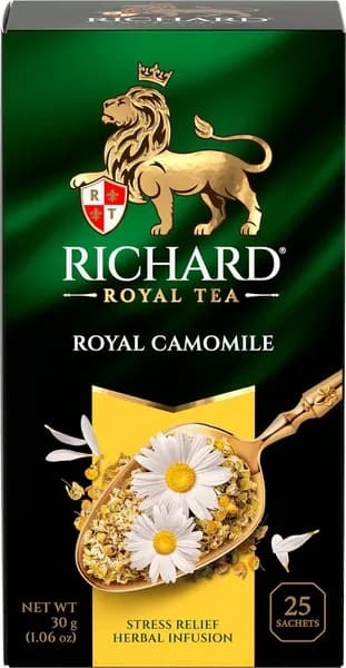 Чайный напиток RICHARD Royal Camomile Stress Relief фруктово-травяной, 25пак