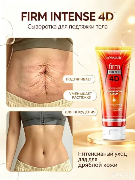4Dсыворотка для увлажнения и подтяжки кожи тела