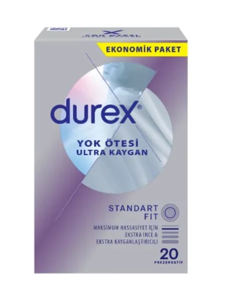 Durex Invisible Extra Lubricated Ультратонкие презервативы с дополнительной смазкой, 20 шт