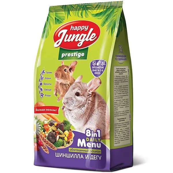 Happy Jungle PRESTIGE корм для шиншилл 500г