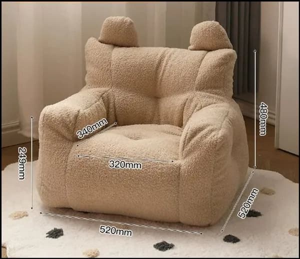 Прямой диван 52х52х48 см,коричневый
