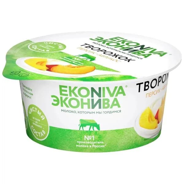Творожок ЭкоНива с персиком и абрикосом 5%, 125г