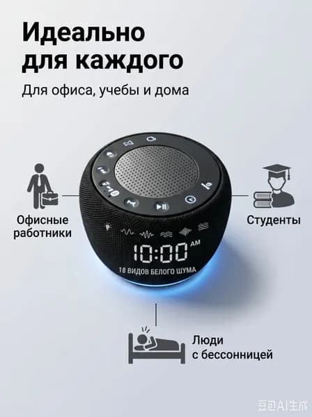 Умная Bluetooth колонка-будильник для сна