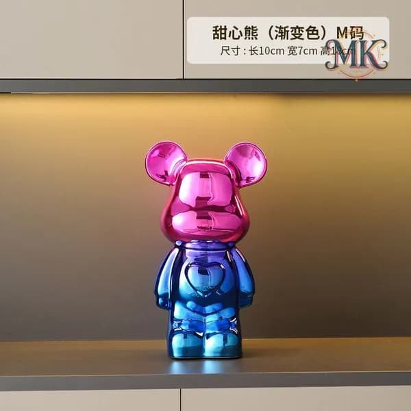 Декоративная фигурка медведя, градиент, 18 см