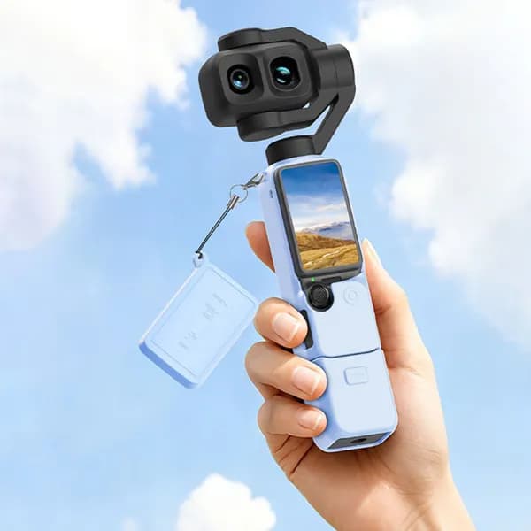 Чехол для DJI Osmo Pocket 4P из силикона синего цвета в комплекте из четырёх элементов