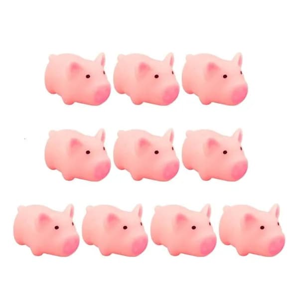 Сqueezable игрушка-свинка розовая (10 шт.), телесного цвета