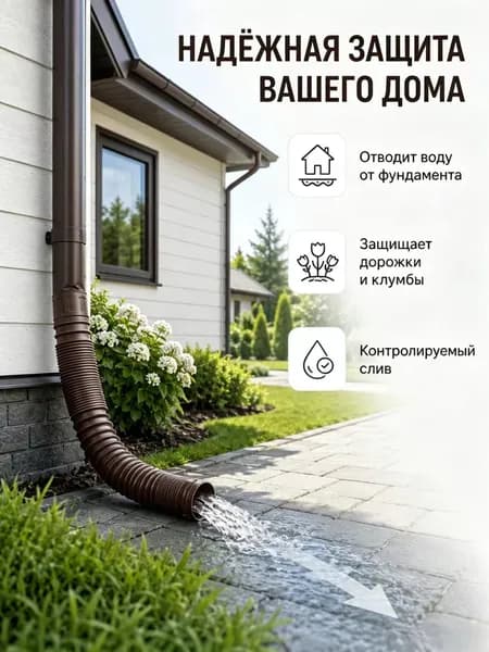 Tруба водосточная,Пластиковая круговой дренажная удлинительная труба,80mm,100mm_подходит для дренажа или удлинения гибких трубопроводных систем