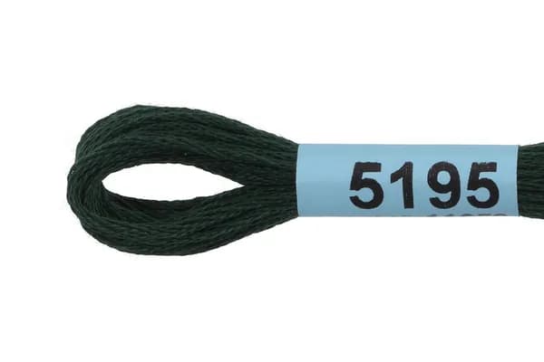 Мулине GAMMA нитки для вышивания 2 шт. по 8 м., 5195 темно-темно-зеленый