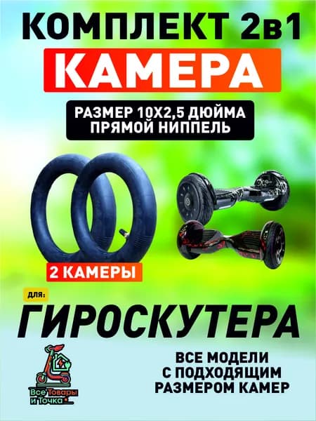 Камера для гироскутера, 10*2.5, 2 шт