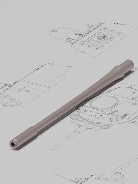 Zedval 35240 100 мм ствол пушки Д-10Т2-С, для модели Т-54, Т-55 (вариант 5) 3D печать, М1/35
