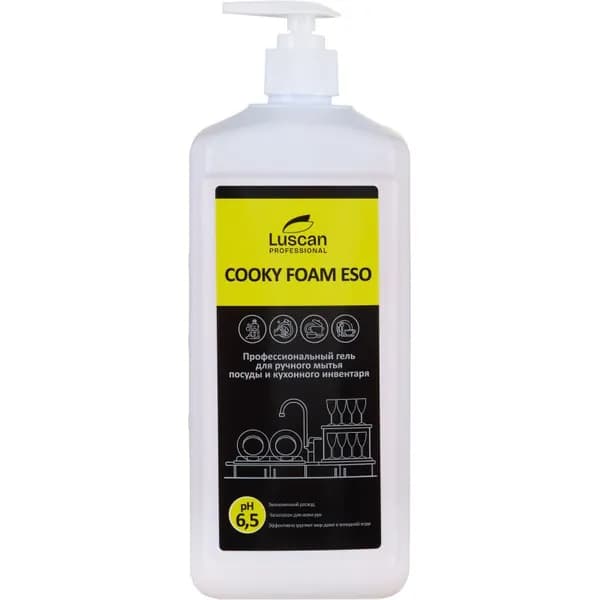 Профхим д/посуды гель д/ручного мытья Luscan Prof/Cooky Foam Eso, 1л
