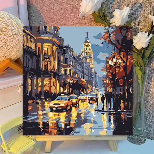 Картина по номерам, 20x20 CM, Кошки и собаки,Мультфильмы, подарки для детей, декомпрессия