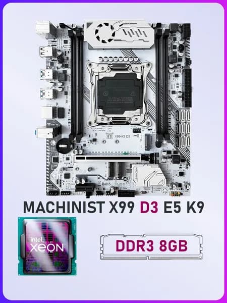 X99-K9 D3 + процессор E5-2673 v3 12 ядер 24 потоков + оперативная память DDR3 8Gb готовый комплект, LGA 2011-3, DDR3, Материнская плата