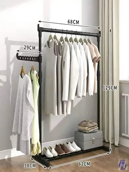 Вешалка напольная, 125 см х 68 см х 38 см