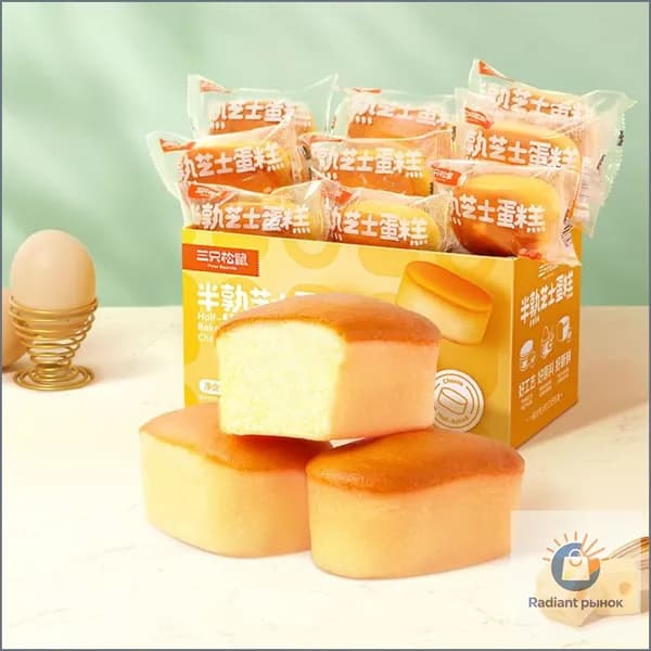 Сладкий и нежный, вкусный чизкейк 400 г (около 12 штук) Питательный завтрак для всей семьи, перекус в полночь, ежедневное развлечение, чтобы удовлетворить ваши аппетиты.