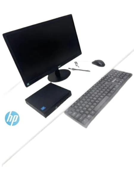 HP Мини-ПК (Intel Celeron 3855U, RAM 4 ГБ, HDD 500 ГБ, Windows 10 Pro), черный