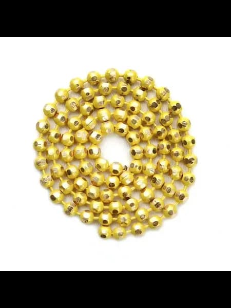 Бусы шарики желтые, 10 м, bulk chain