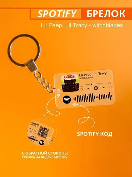Брелок для ключей спотифай Lil Peep, Lil Tracy