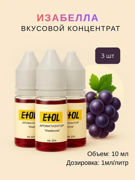 Ароматизатор Изабелла (вкусовой концентрат) на 10 л (3 шт по 10 мл)