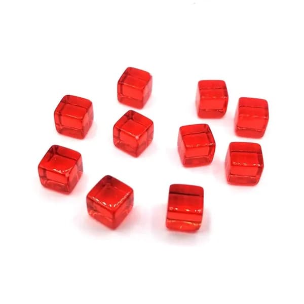 Акриловые кубики для настольных игр, 200 шт., красный
