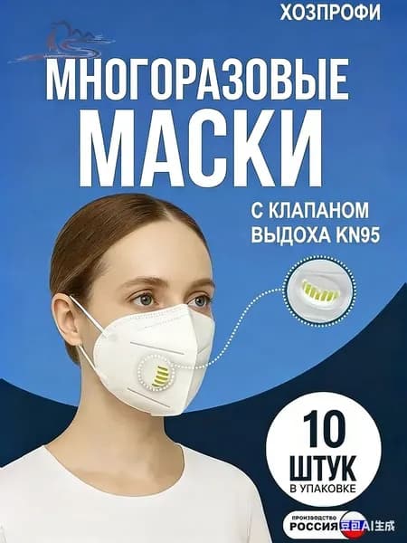 Респиратор профессиональный, FFP2, 10 шт.